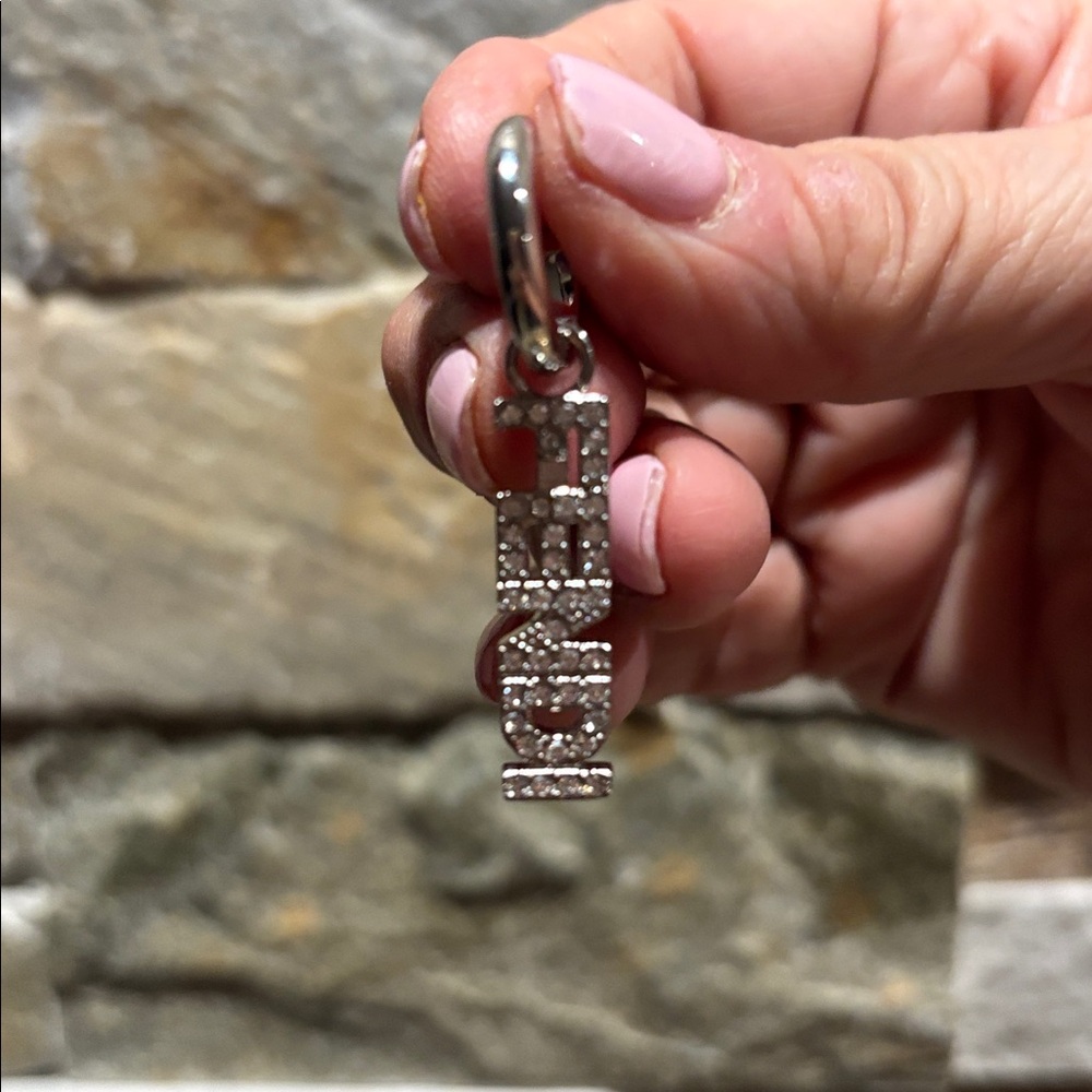 Fendi Silver Logo Hoop Earrings - Picture 2 of 4